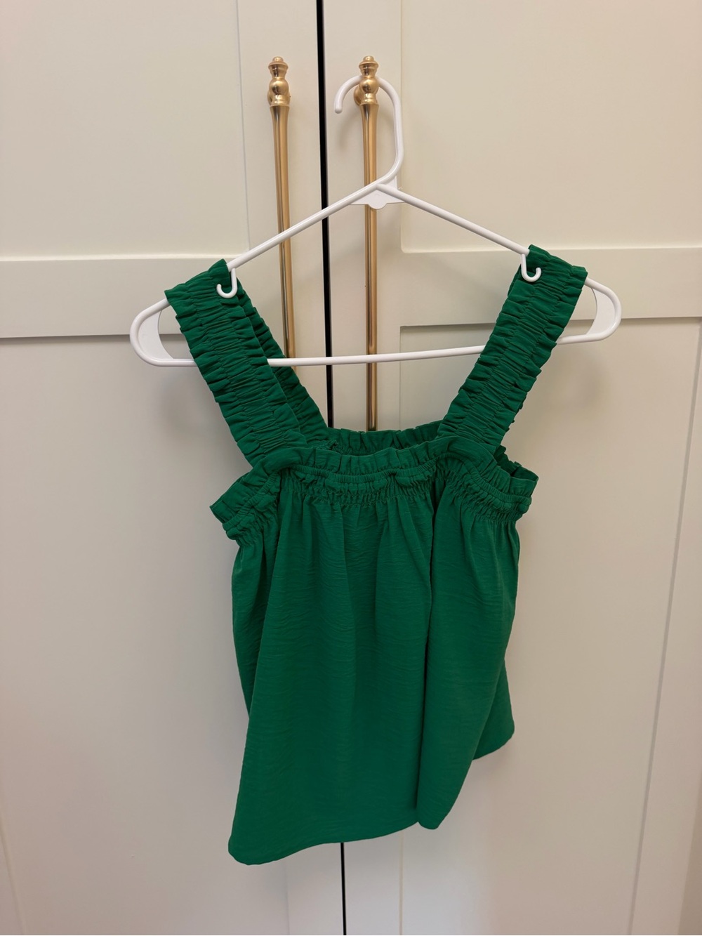 Copper Key Green Ruffled Strap Girls Top